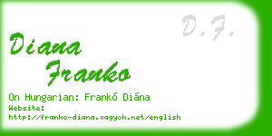 diana franko business card